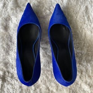 CELINE Royal Blue Pony Pumps SZ 38